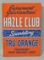 DST Hazle Club Sparkling Tru-Orange Juice Sign