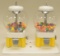Twin Gumball Machines - Yellow Base with Keys