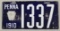 1910 Pennsylvania 4-Digit Porcelain License Plate