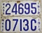 1912 &1914 Massachusetts Porcelain License Plates