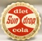 SST Embossed Sun Drop Diet Cola Bottle Cap Sign
