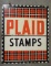 2 Part Hanging Plaid Stamps Advertising Sign