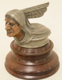 1928-29 Pontiac Copper Faced Indian Hood Ornament