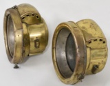 Early Cadillac Gray & Davis Brass Headlamps No.107