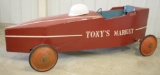 Vintage Tony's Market  Wood Soap Box Derby Car