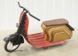 Custom Wood & Metal Vespa Style Ride Toy Scooter