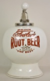Vintage Fowler's Root Beer Ceramic Syrup Dispenser
