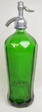 Vintage Dames Green Glass Seltzer Bottle