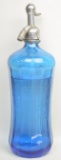 Vintage Orange Crush Blue Glass Seltzer Bottle