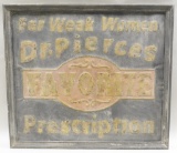 Early Dr. Pierce's Self Framing Advertising Sign