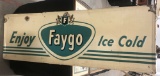 Embossed SST Faygo Advertising Sign