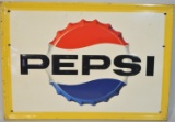 Embossed SST Pepsi Advertising Sign