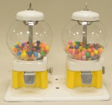Twin Gumball Machines - Yellow Base with Keys