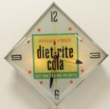 diet-rite Diamond Mount Advertising Clock- Pam