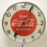 Drink Coca-Cola in Bottles Advertising clock