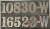 Early Wisconsin License Plate Lot Of 2