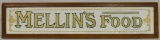 Vtg Mellin's Food Reverse Painted Glass Adv Sign