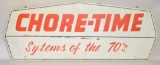 Double Sided Wood Chore-Time Advertising Sign