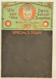 SST Deco School Supplies Adv. Chalkboard Sign