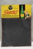 Squirt with Boy Chalkboard Menu Sign