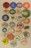 Lot of 28 Early Farm Implement Pinback Buttons