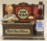 Pabst Blue Ribbon Beer on Tap Advertising Display