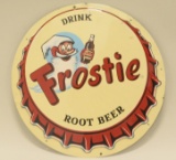 Frostie Root Beer Bottle Cap Advertising Sign