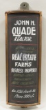 Hand painted Real Estate Farms Advertising Sign