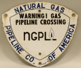 Natural Gas Pipeline SSP Porcelain Sign