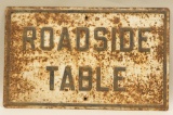Roadside Table Embossed Highway Sign