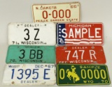 Lot Of Vintage Dealer and Sample License Plates