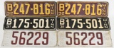 1915-1932 Minnesota License Plate Matching Set Lot