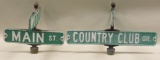 Lot Of 2 Vintage Double Street Signs