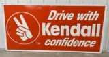 Large SST Embossed Kendall Motor Oil Sign