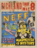 Neff Madhouse Of Mystery Stage Show Adv Poster