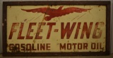 SST Fleet-Wing Motor Oil Advertising Sign