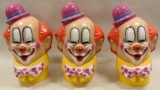 Lot of 3 Helium Tank Clown Head Topper