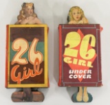 Lot Of Two Nude Pinup  26 Girl Punch Boards