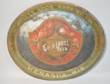 Early Gold Label Beer Tin Litho Beer Tray