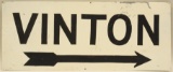 Vinton Arrow Sign- SST Street Sign