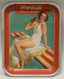 Original 1939 Coca-Cola Girl At Pool Serving Tray