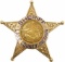14K Gold Lee B. Clayton Lake County Sheriff Badge