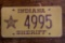 Obsolete Indiana Sheriffs Department License Plate