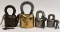 (4) Antique Scandinavian Jail Locks With Keys