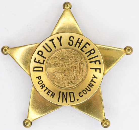 Obsolete Porter County IN Deputy Sheriff Badge