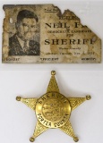 Porter Co. Sheriff Badge w/ Dillinger Connection