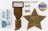 Lot Of Historical Porter Co. Sheriff Memorbilia