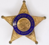 Vtg Obsolete Lake Co. Chief Deputy Sheriff Badge
