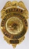 Obsolete Lake Co. Sheriff's Marine Unit Capt Badge