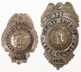 Obsolete Lake Co. Ind. Deputy Sheriff Badge Set